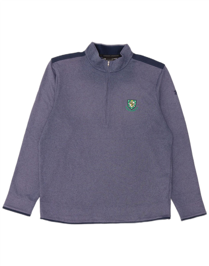 Under Armour Herren-Pullover-Trainingsanzugoberteil mit Reißverschluss, XL, Marineblau, Polyester