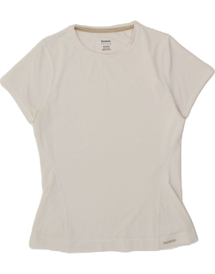 REEBOK Womens T-Shirt Top UK 12 Medium White Vintage Reebok and Second-Hand Reebok from Messina Hembry 