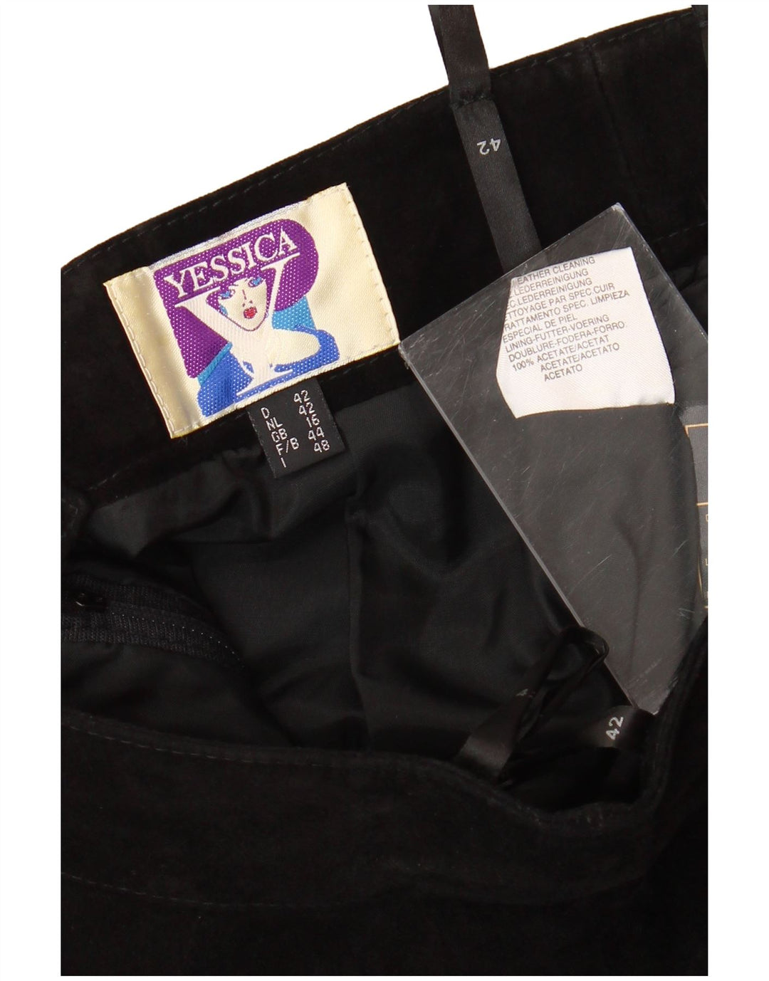 YESSICA Damen Bleistiftrock UK 16 Large W30 Schwarz Acetat