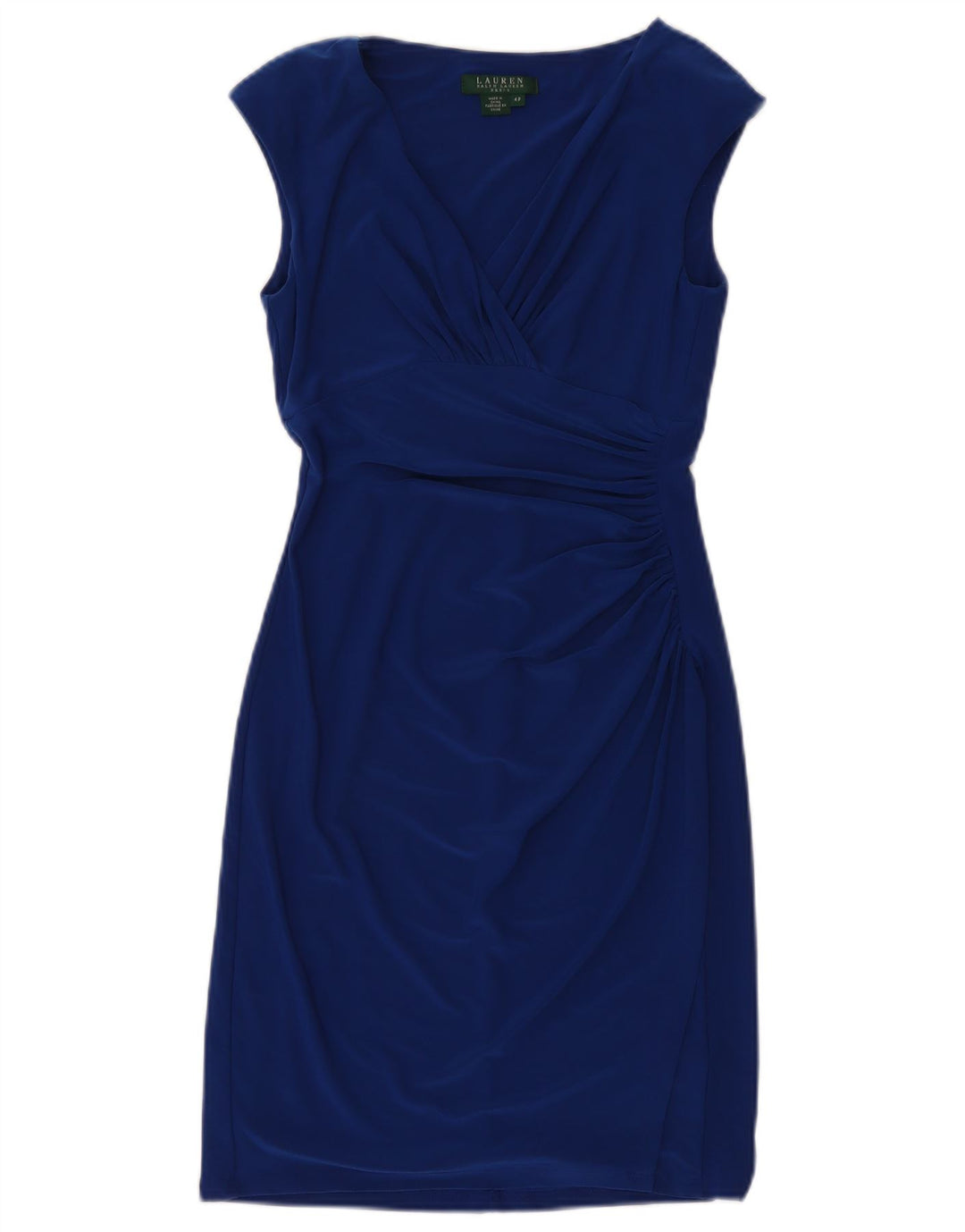 Ralph Lauren Damen ärmelloses Etuikleid US 4 Small Blau Polyester
