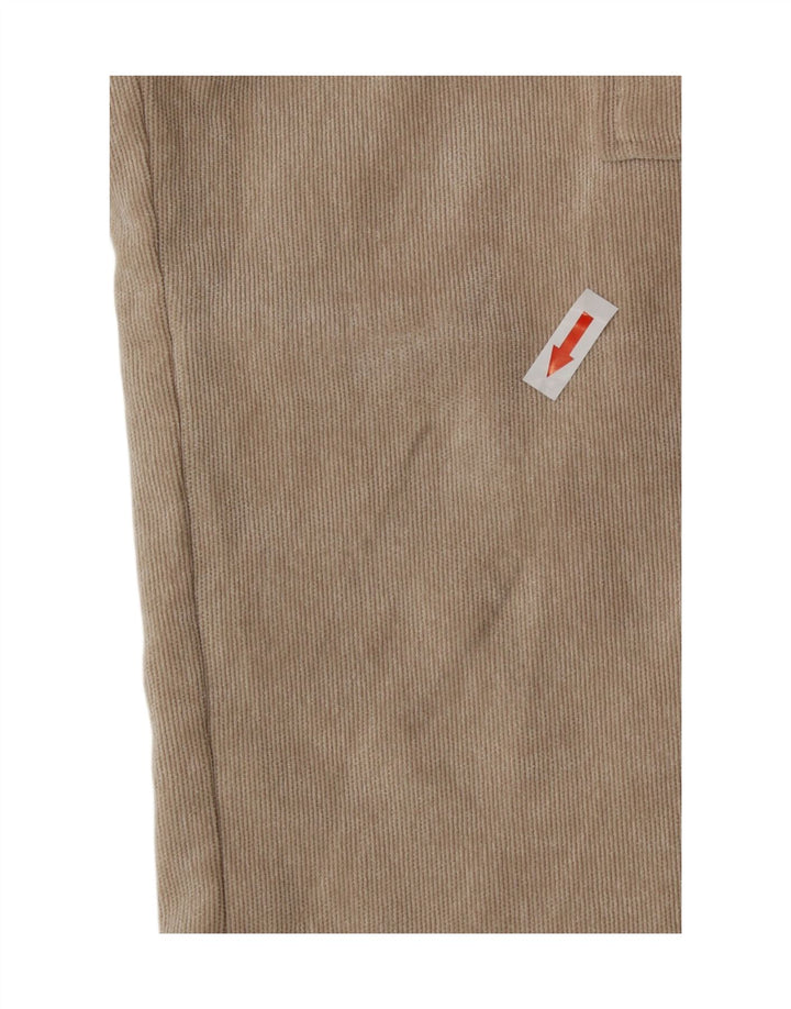 Zara Damen Übergroßes Cordhemd UK 6 XS Beige Polyester
