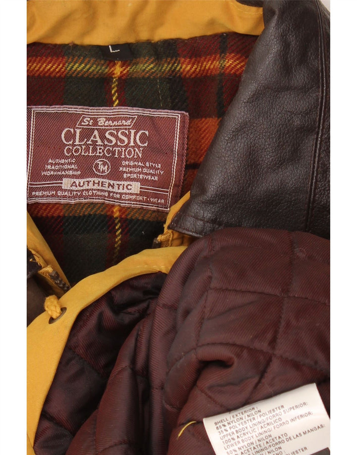 St. Bernard Herren-Windbreaker-Jacke, UK 40, großes gelbes Nylon