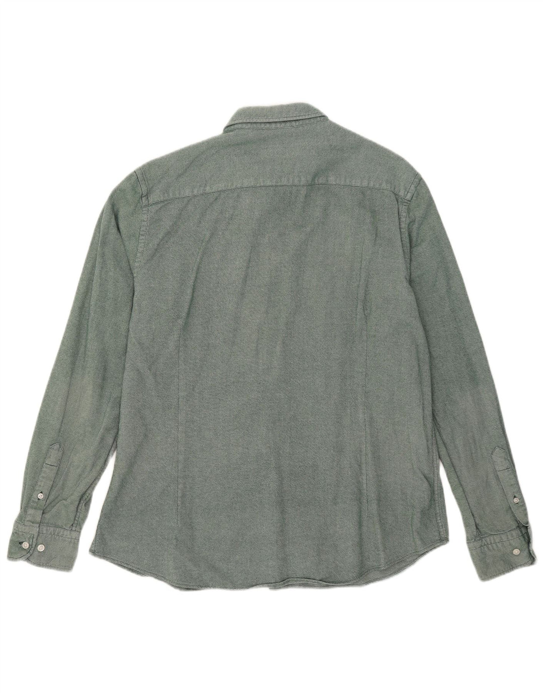 MASSIMO DUTTI Herrenhemd XL Grüne Baumwolle