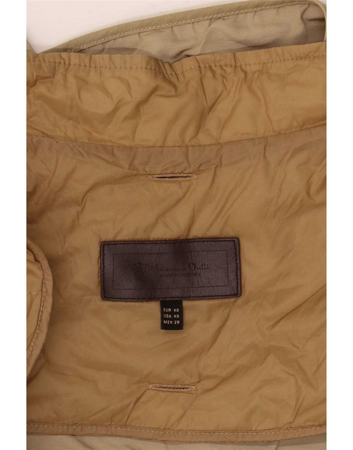 Massimo Dutti Damen Parka mit Kapuze, übergroß, Gr. 6, XS, Khaki