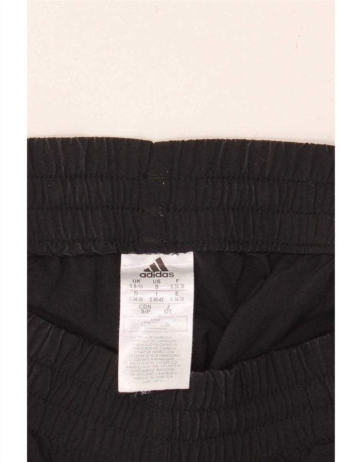 Adidas Damen Sportshorts UK 8/10 Small Schwarz Polyamid