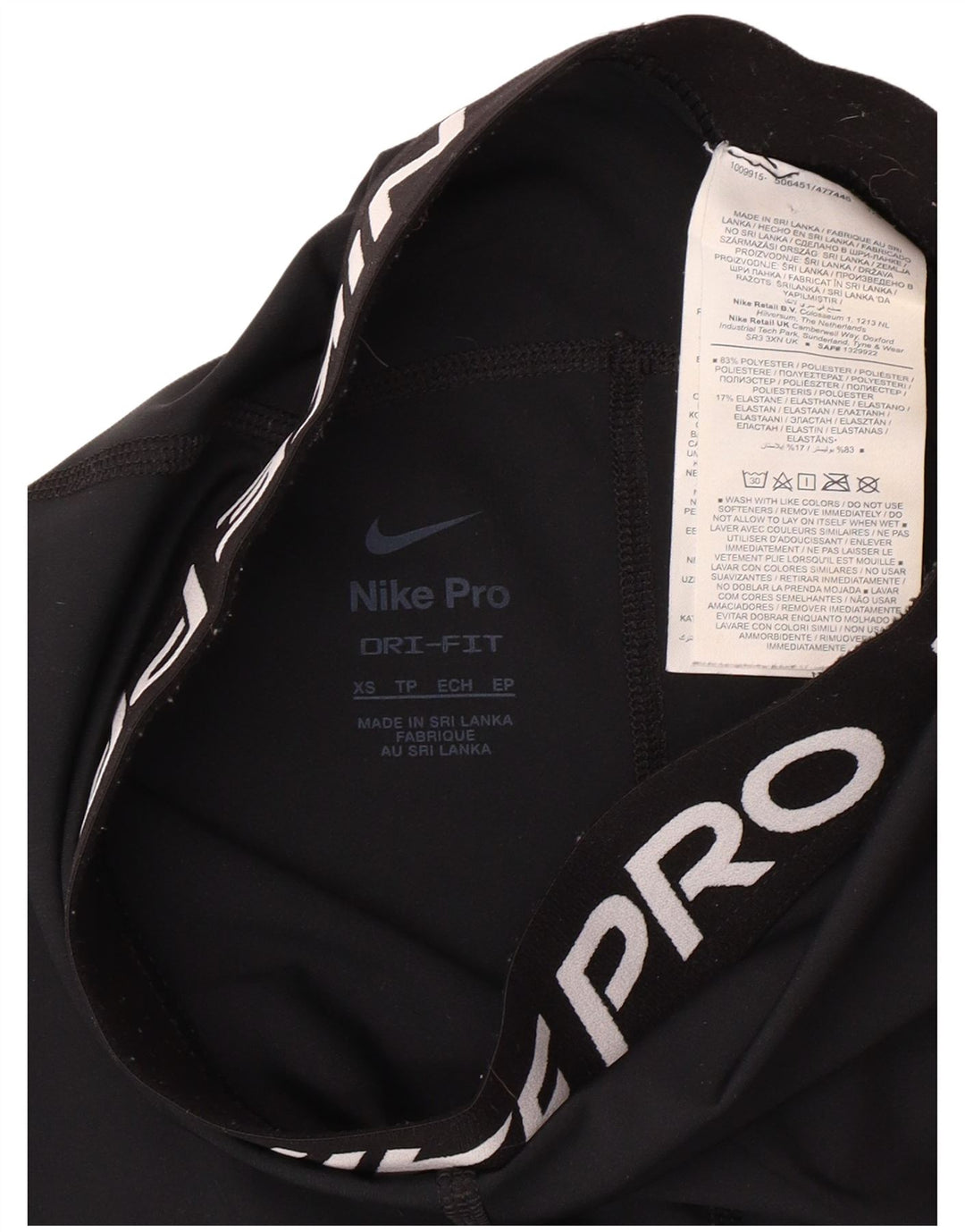 NIKE Damen Dri Fit Graphic Sport Shorts UK 4 XS Schwarz Polyester