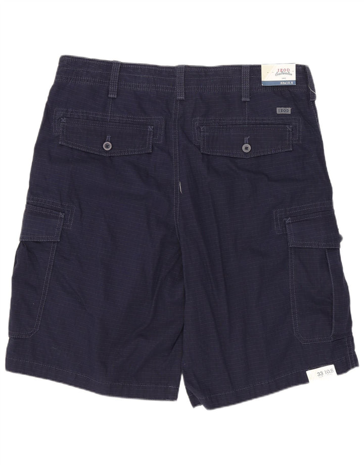 IZOD Herren Salt Water Cargo Shorts W33 Medium Marineblau Baumwolle