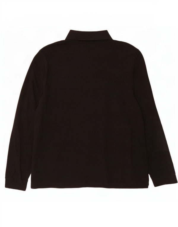 Lacoste Herren-Langarm-Poloshirt, Größe 7 2XL, schwarze Baumwolle