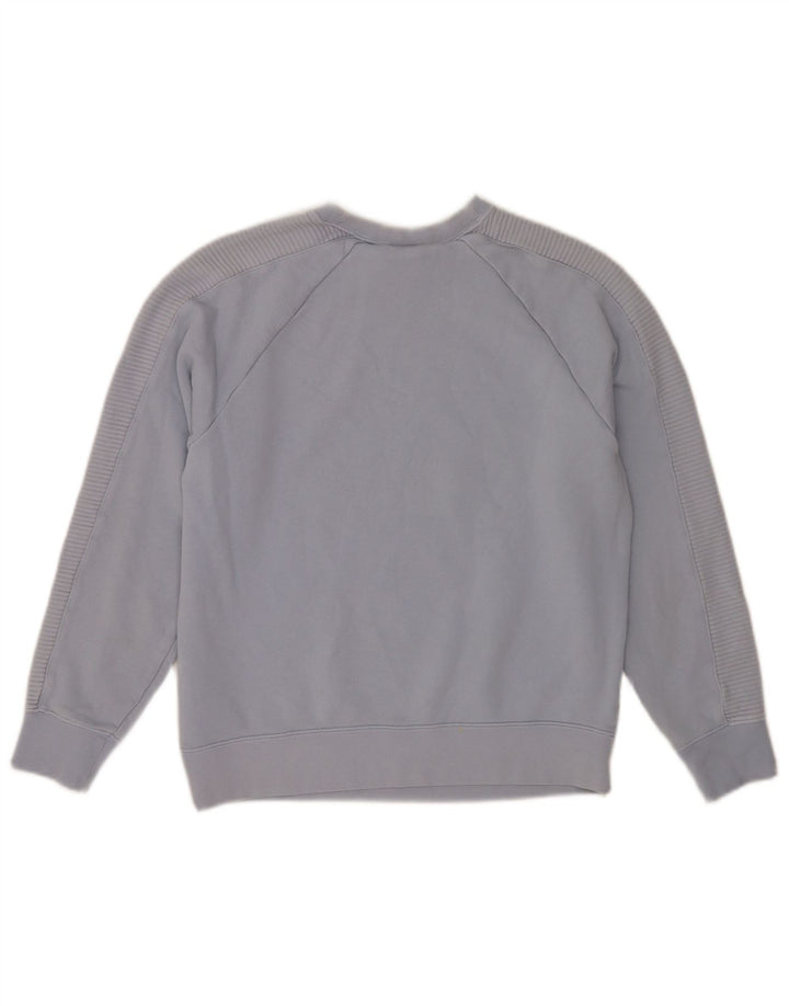 Adidas Damen Graphic Sweatshirt Pullover UK 10 Small Blau Baumwolle