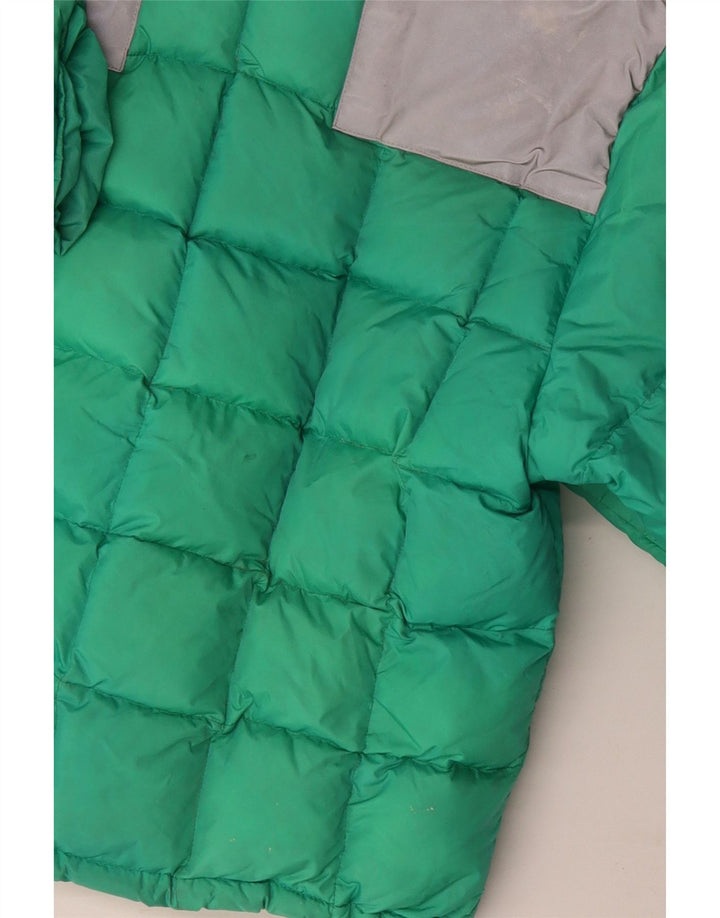 INVICTA Wattierte Herrenjacke mit Kapuze IT 48 Mitteltürkises Colourblock-Nylon