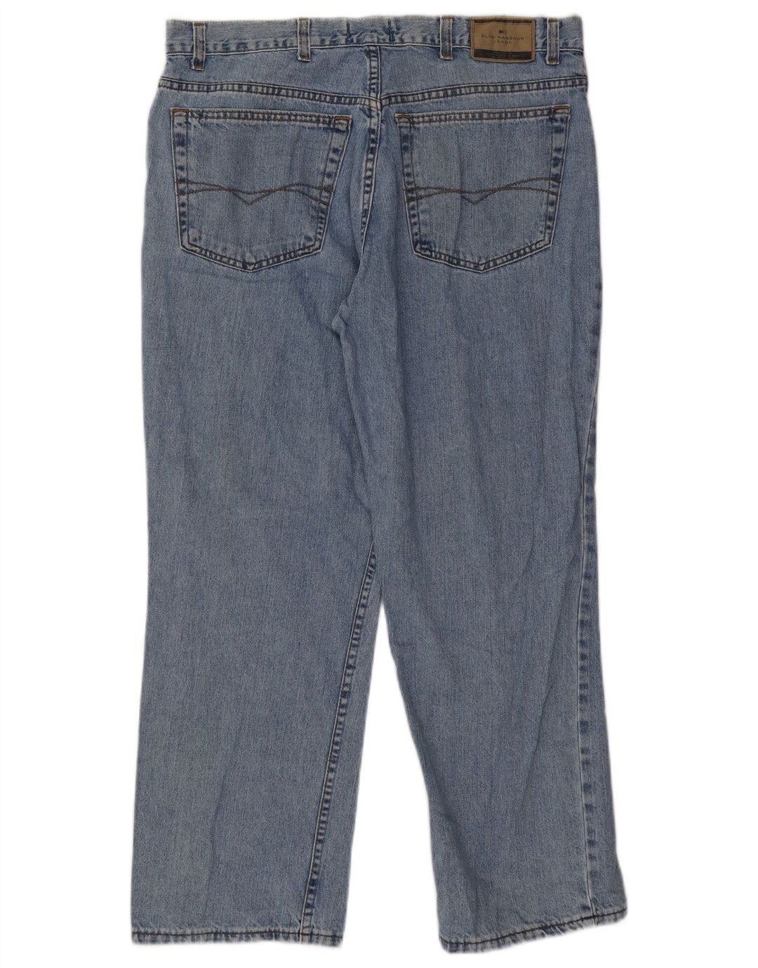 Marks & Spencer Herren Straight Jeans W38 L29 Blaue Baumwolle