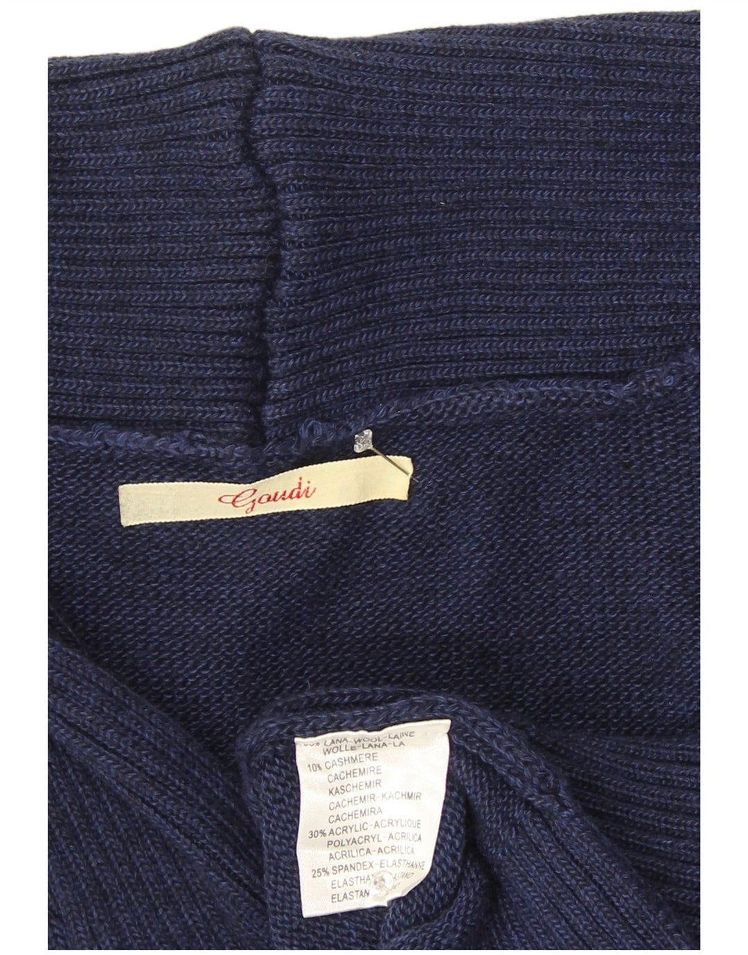 Gaudi Damen-Cardigan-Pullover UK 16 Große marineblaue Wolle