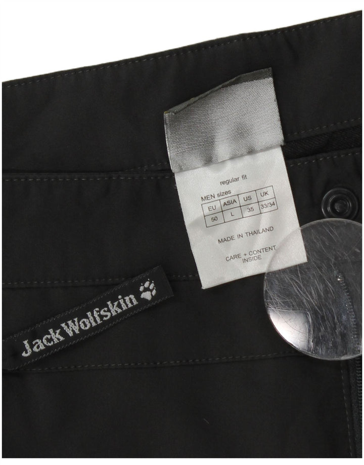 JACK WOLFSKIN Herren Cargo-Bermudashorts W33 Mittelschwarzes Polyester