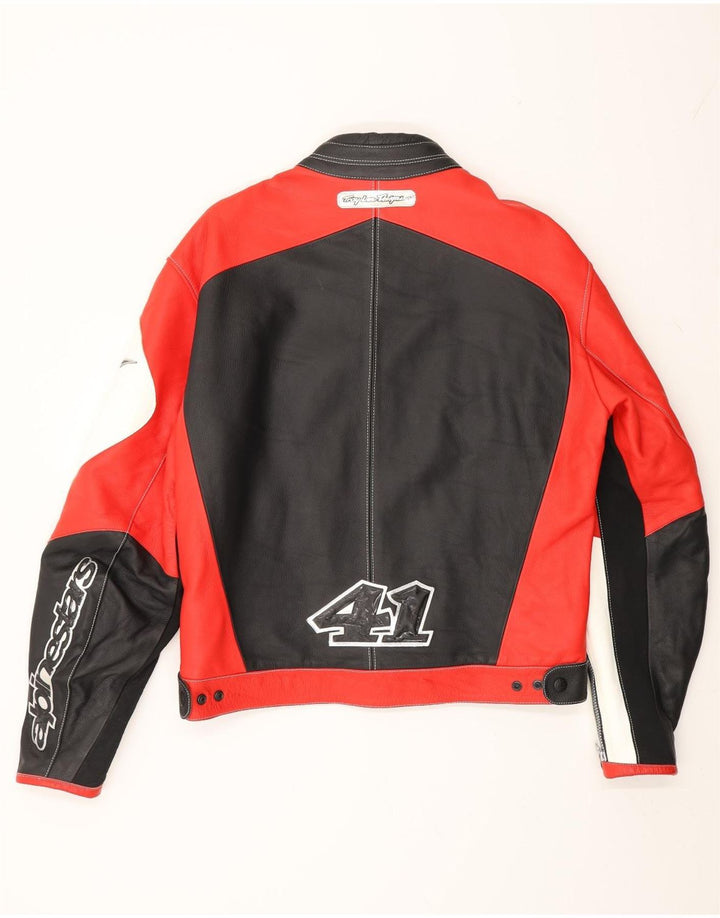 Alpinestars Herren Graphic Racing Jacke UK 38 Mittelroter Colourblock Biker
