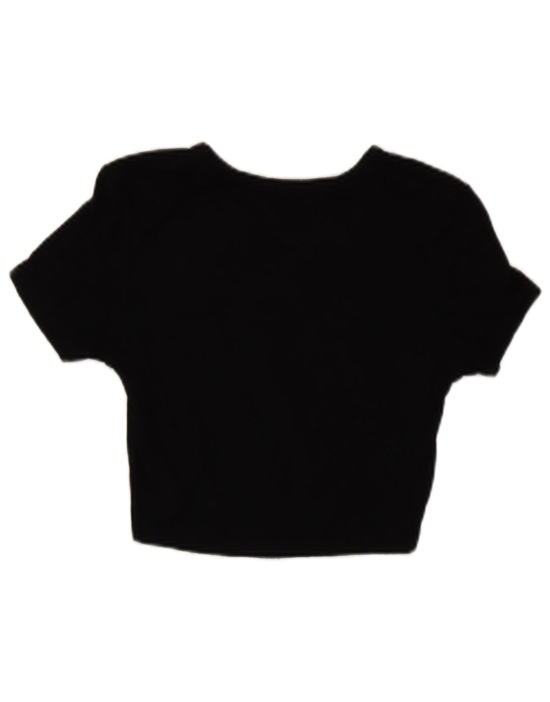 Zara Damen Crop T-Shirt Top UK 12 Medium Schwarz