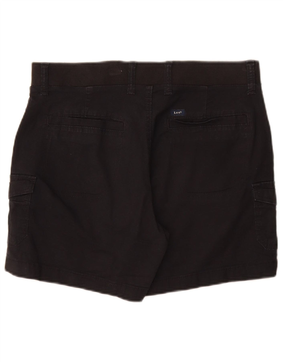 Lee Womens Mid Rise Relaxed Fit Cargo Shorts US 8 Medium W30 Schwarze Baumwolle