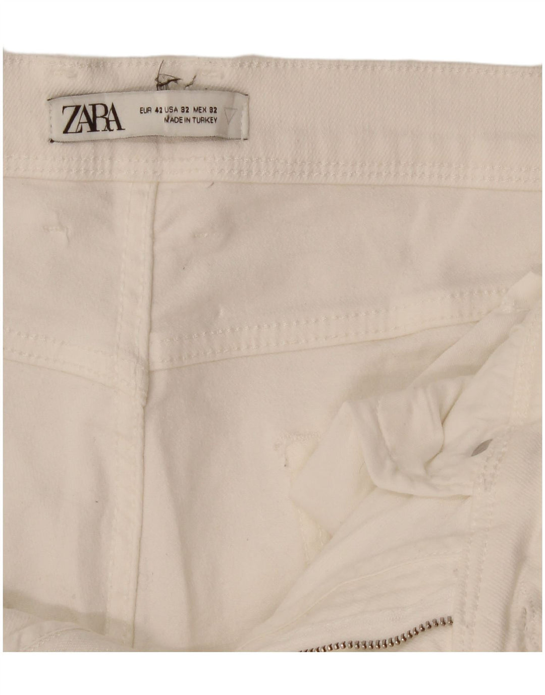 Zara Herren Slim Jeans EU 42 Large W32 L29 Weiß