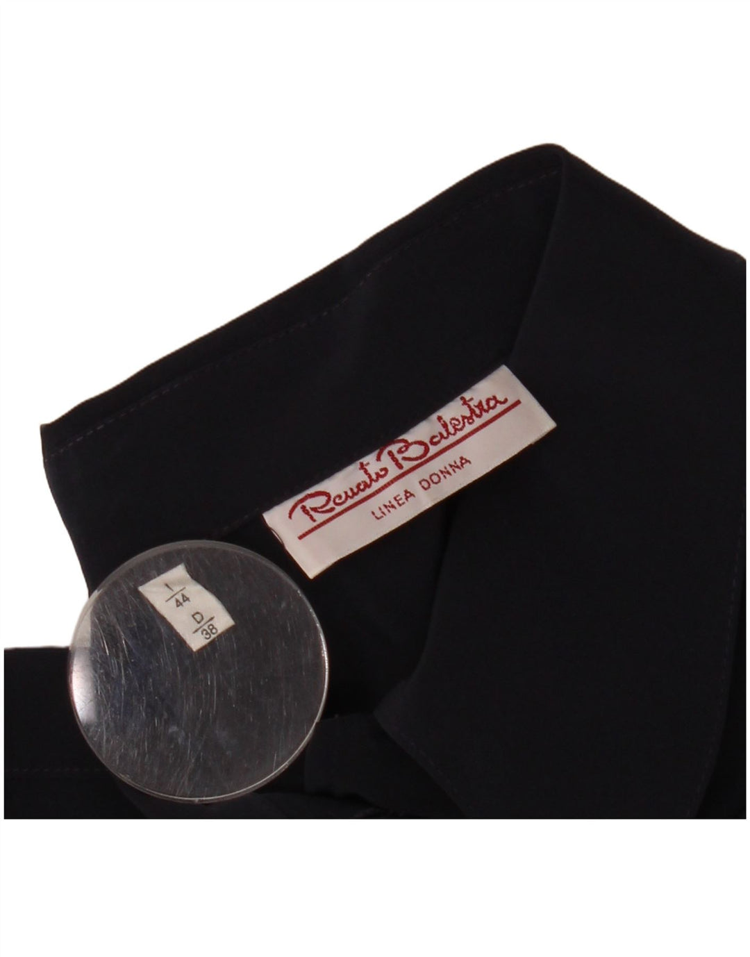 RENATO BALESTRA Damen Kurzarm-Hemdbluse IT 44 Medium Navy Blue