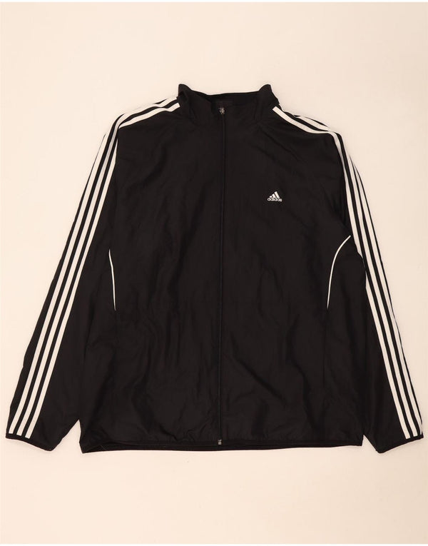 Adidas Herren Trainingsanzug Top Jacke XL Schwarz Polyester