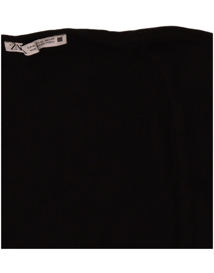 Zara Damen Weste Top UK 18 XL Schwarz