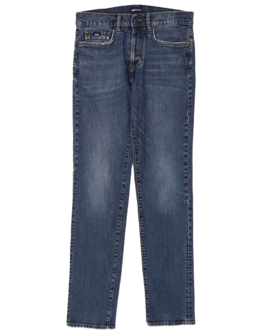 Gas Herren Slim Jeans W31 L34 Blaue Baumwolle
