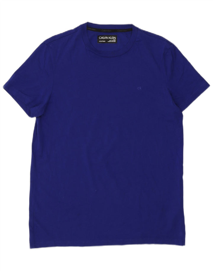 Calvin Klein Herren T-Shirt Top Small Blau Baumwolle