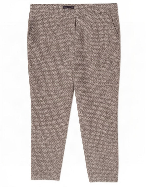 Marks & Spencer Damen-Hose, kurz geschnitten, UK 16, Größe L, W36, L25, Grau, geometrisch