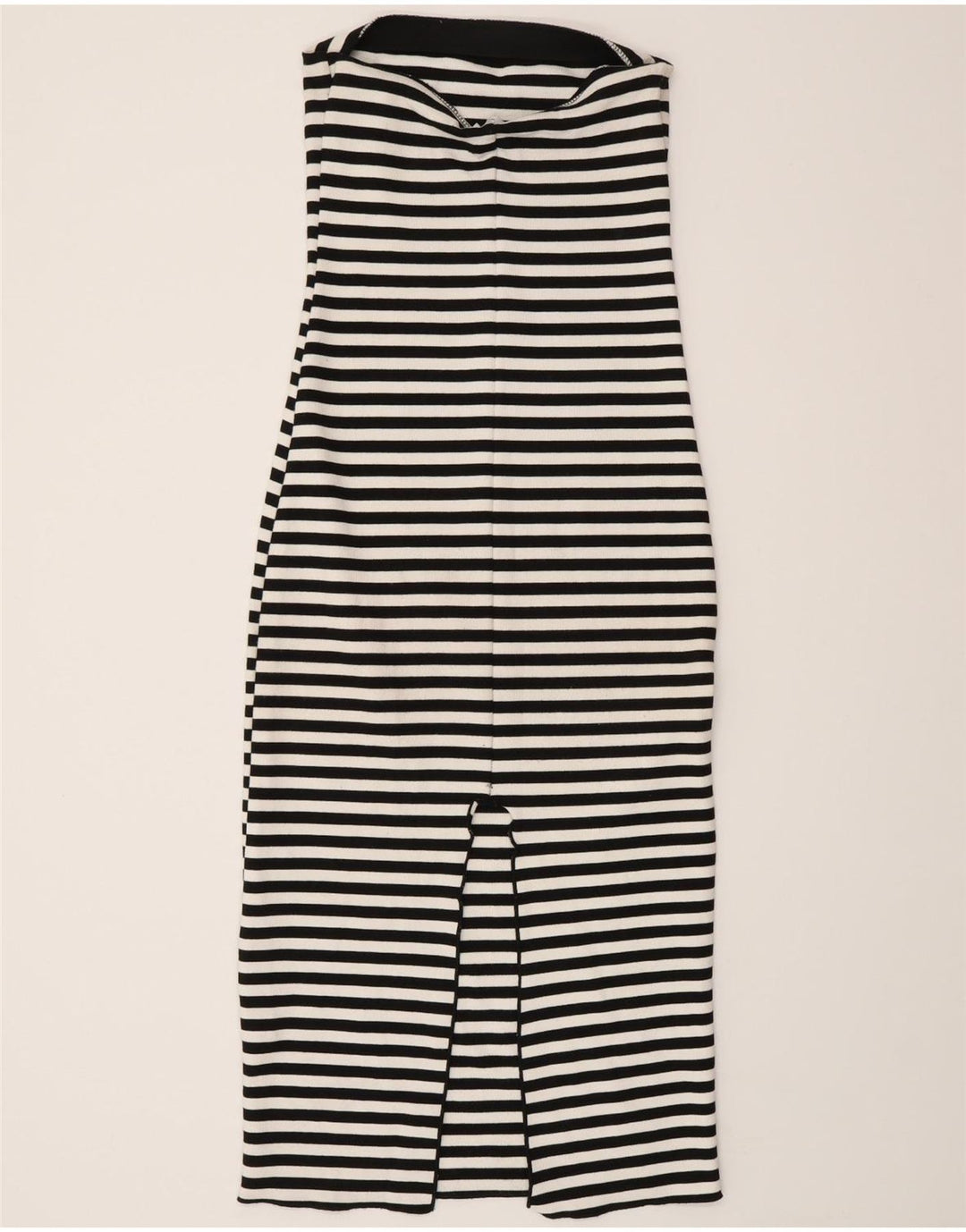 Trägerloses Damenkleid von Zara, Gr. 8, klein, schwarz gestreift