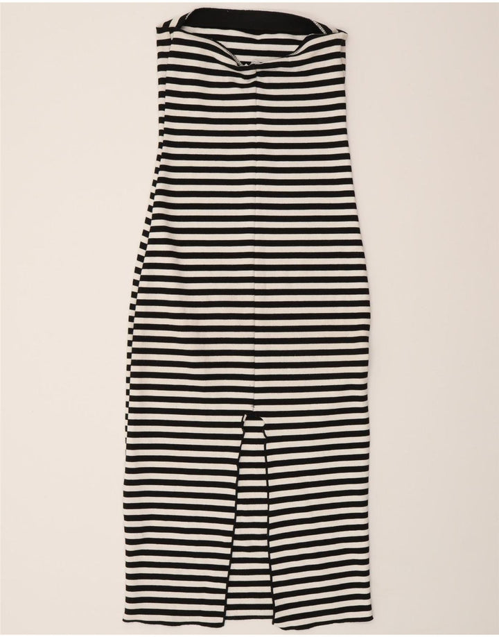 Trägerloses Damenkleid von Zara, Gr. 8, klein, schwarz gestreift