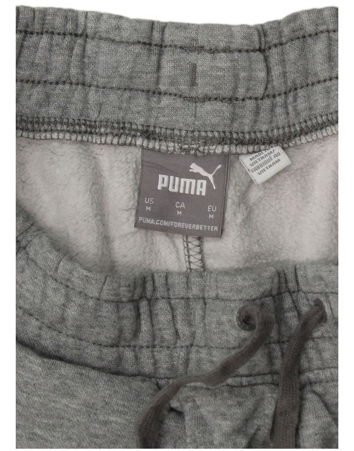 PUMA Herren-Sportshorts aus mittelgrau gefleckter Baumwolle