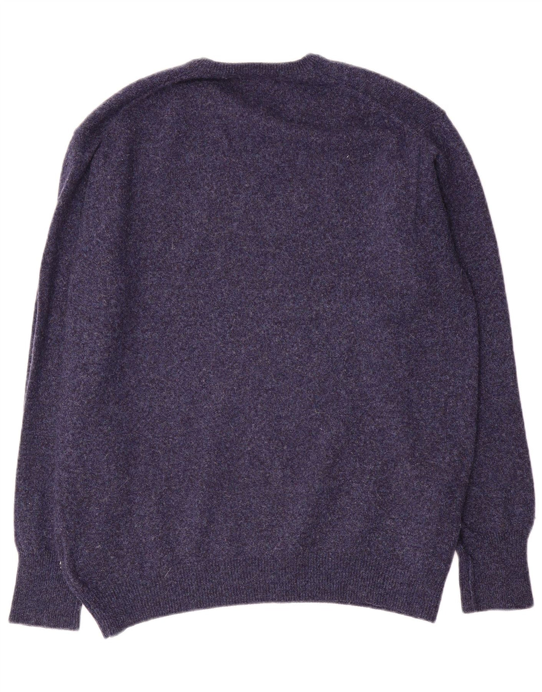 Marks & Spencer Herren-Pullover mit V-Ausschnitt, mittlere marineblau gesprenkelte Wolle