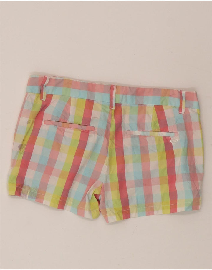 Roxy Damen Hotpants Medium W30 Mehrfarbige Gingham-Baumwolle