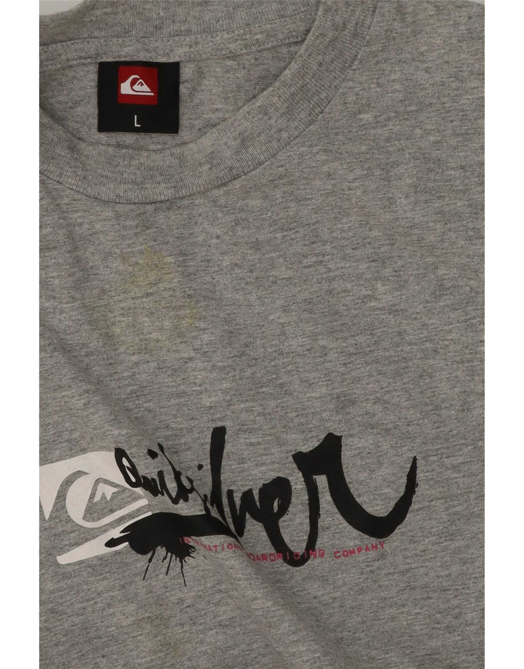 Quiksilver Herren-T-Shirt mit Grafik, Größe L, Grau