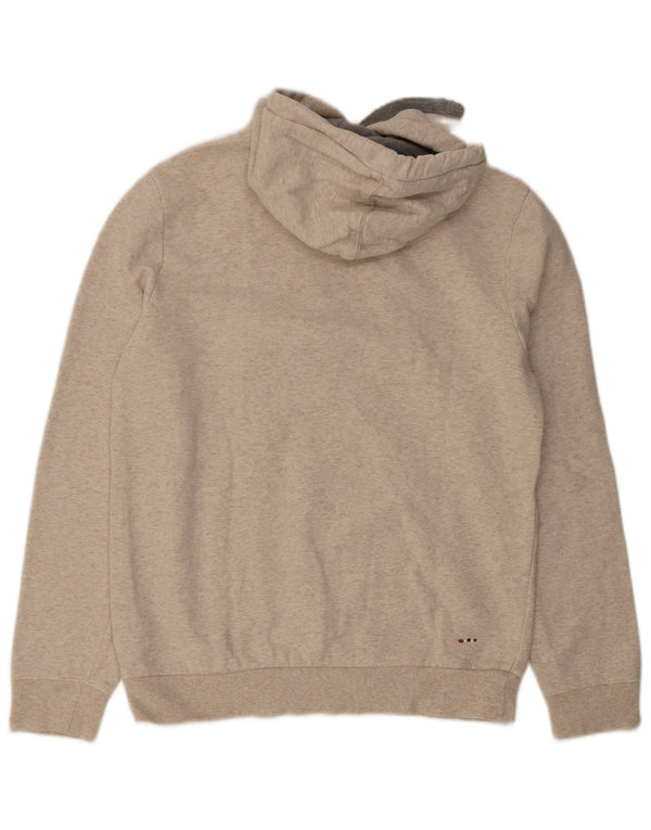 Napapijri Mens Graphic Hoodie Jumper Medium Beige Cotton