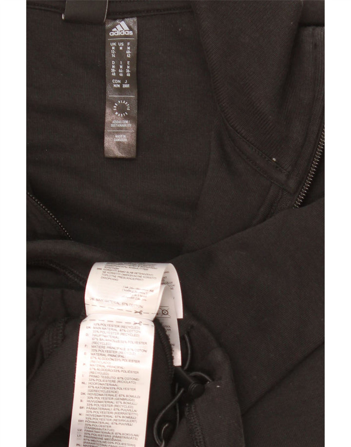 Adidas Damen Übergroßer Grafik-Sweatshirt-Pullover UK 12/14 Medium Schwarz