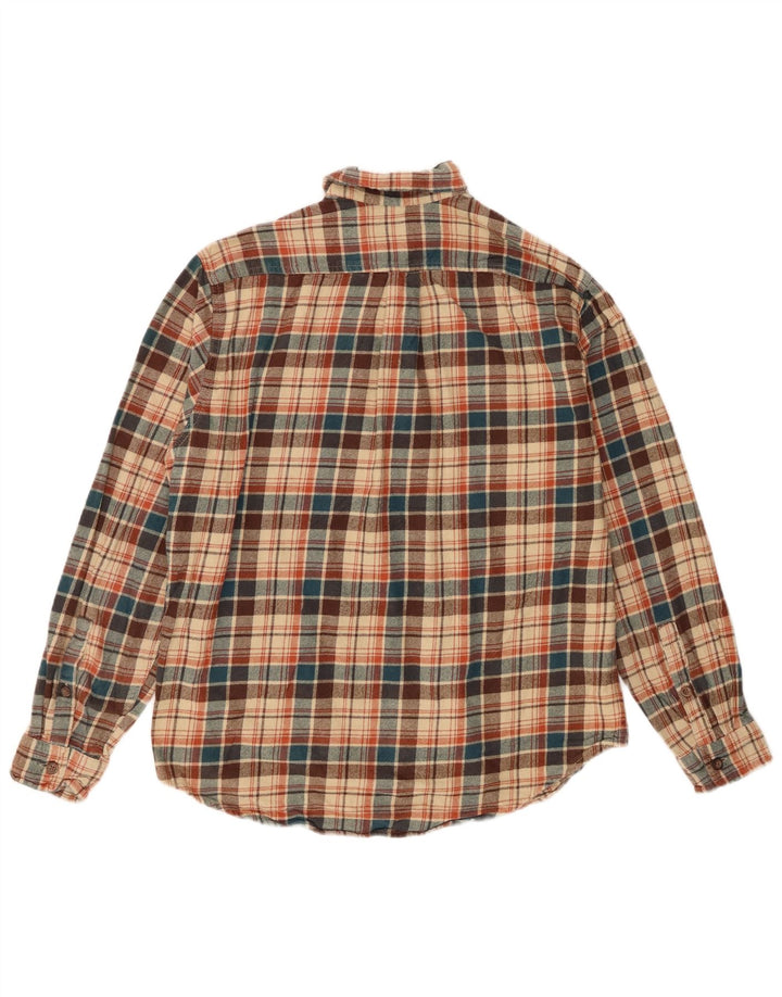 Eddie Bauer Herren-Flanellhemd, groß, beige, kariert, Baumwolle