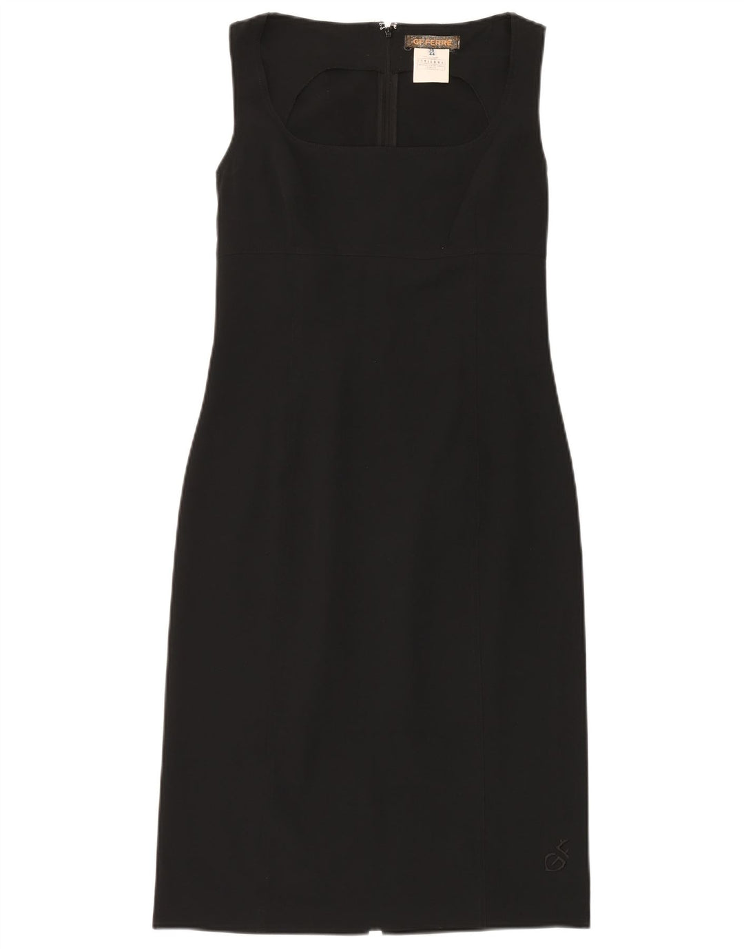 GF Ferre Damen Ärmelloses Etuikleid IT 44 Mittelschwarzes Polyester