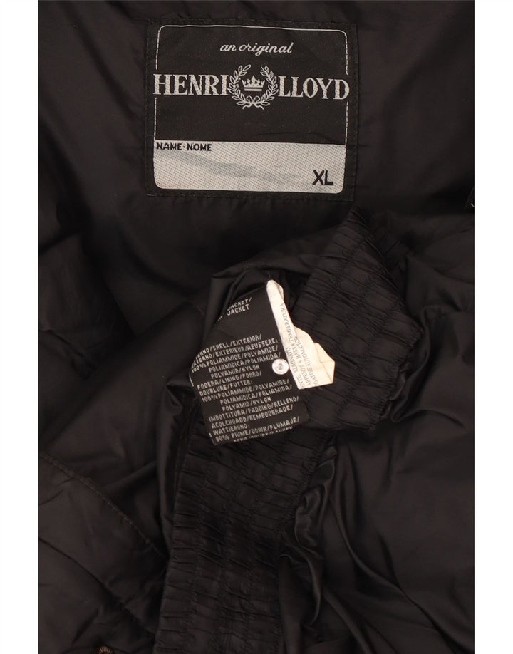 Henri Lloyd Herren-Jacke mit Kapuze, gepolstert, UK 42, XL, Schwarz, Polyamid
