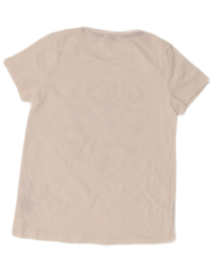 GUESS Mädchen-T-Shirt mit Grafik, 13–14 Jahre, weiße Baumwolle