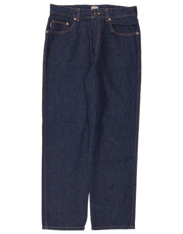 Moschino Womens Loose Fit Straight Jeans W33 L29 Marineblaue Baumwolle