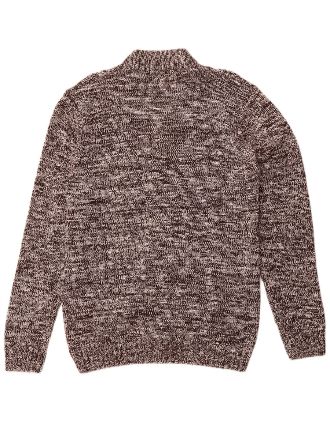 Vintage Herren Strickjacke, große braun gefleckte Baumwolle