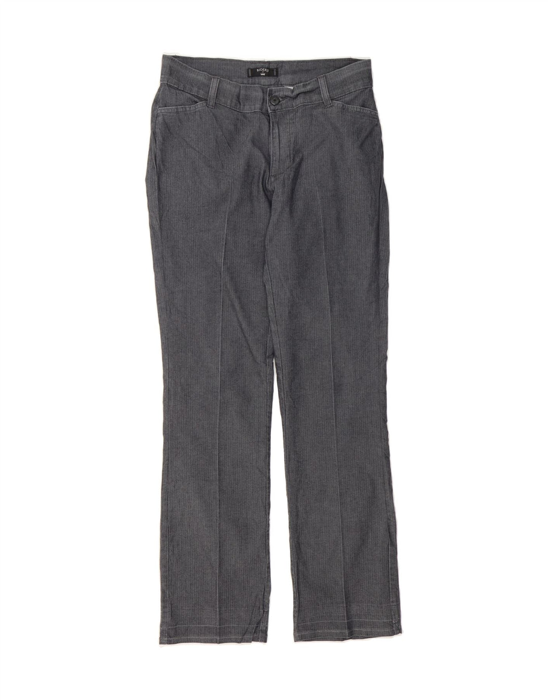 LEE Womens Riders Casual Trousers US 10 Large W34 L32 Grey Herringbone Vintage Lee and Second-Hand Lee from Messina Hembry 