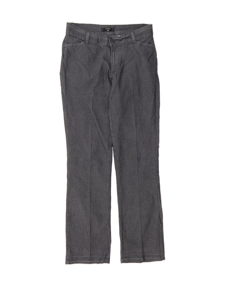 LEE Womens Riders Casual Trousers US 10 Large W34 L32 Grey Herringbone Vintage Lee and Second-Hand Lee from Messina Hembry 