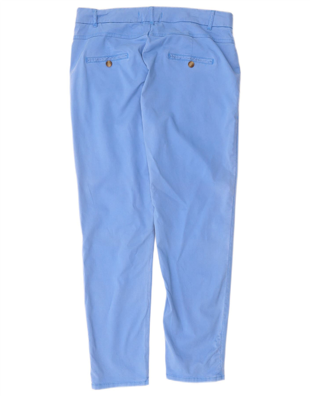 Zara Damen Slim Chino Hose EU 38 Small W28 L27 Blau Lyocell