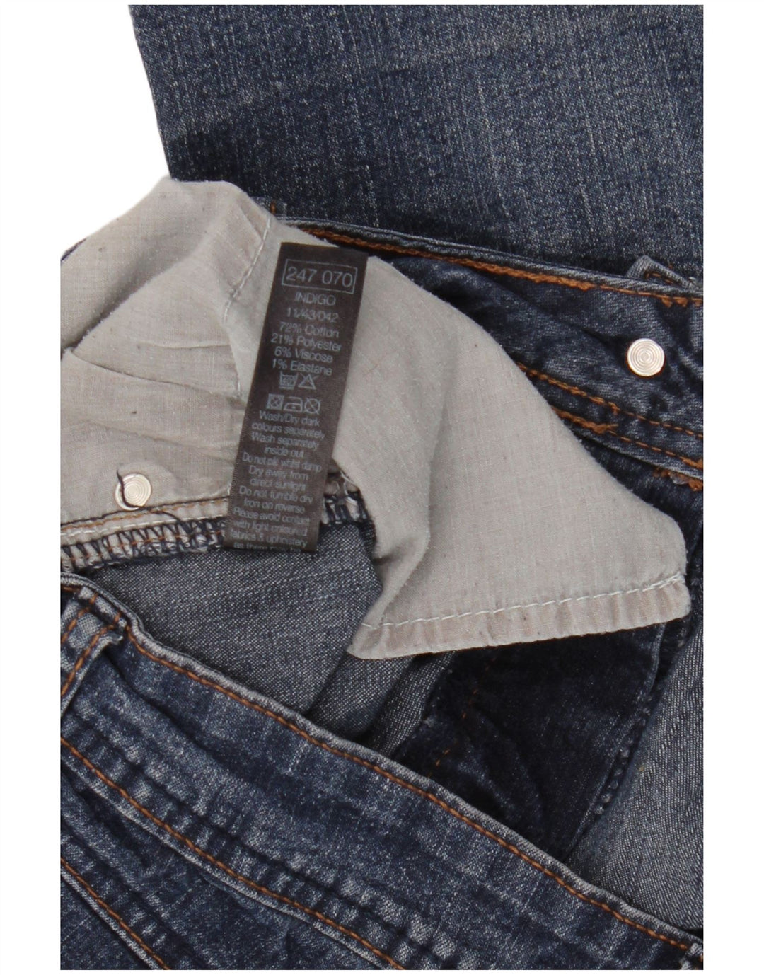 M&Co Damen Denim-Bermudashorts UK 12 Medium W32 Blaue Baumwolle