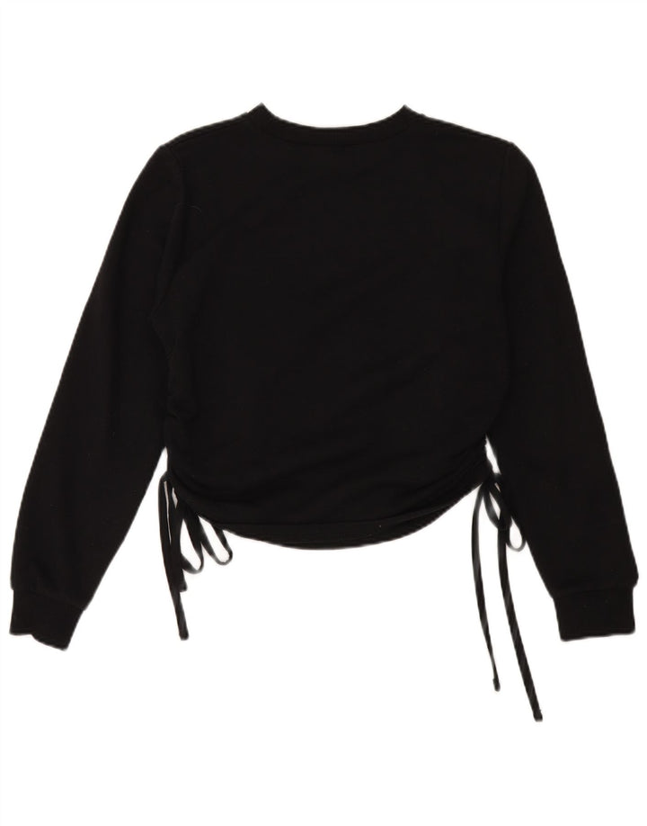 Zara Damen Sweatshirt Pullover UK 10 Small Schwarz Polyester