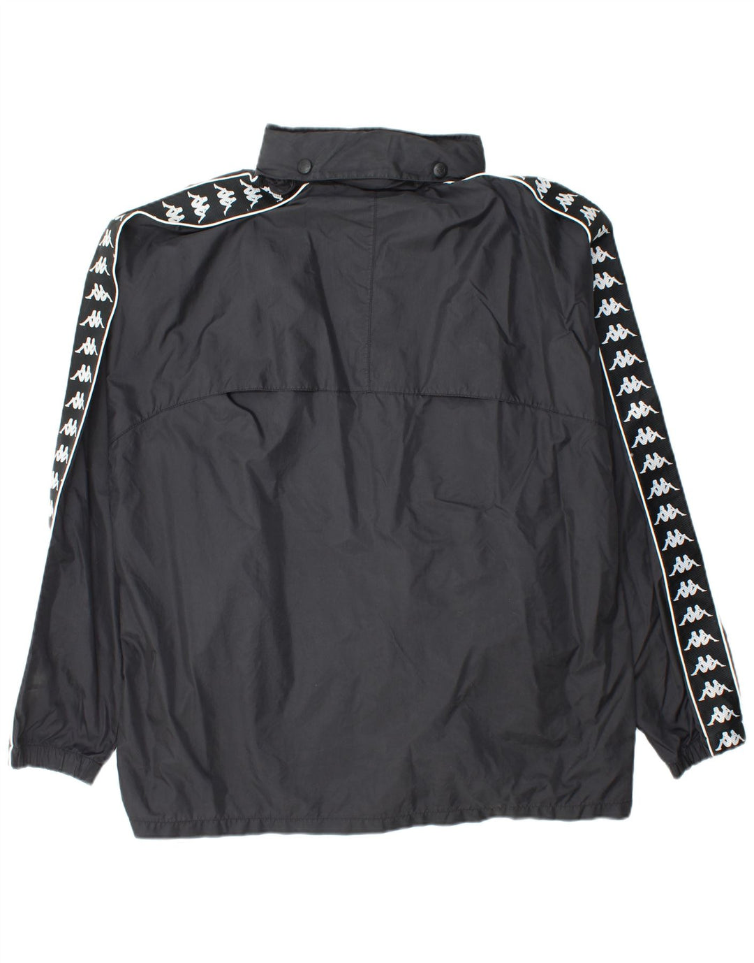 KAPPA Herren Graphic Windjacke UK 42 XL Schwarz Nylon