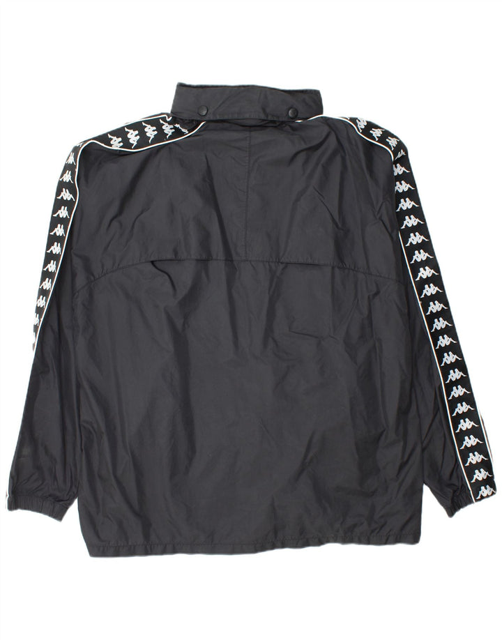 KAPPA Herren Graphic Windjacke UK 42 XL Schwarz Nylon