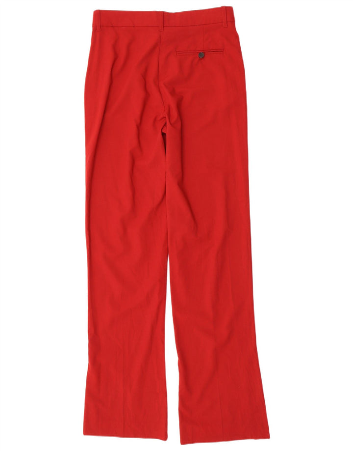 Zara Damen Bootcut Chino-Hose, Größe S, W26, L33, Rot, Polyester