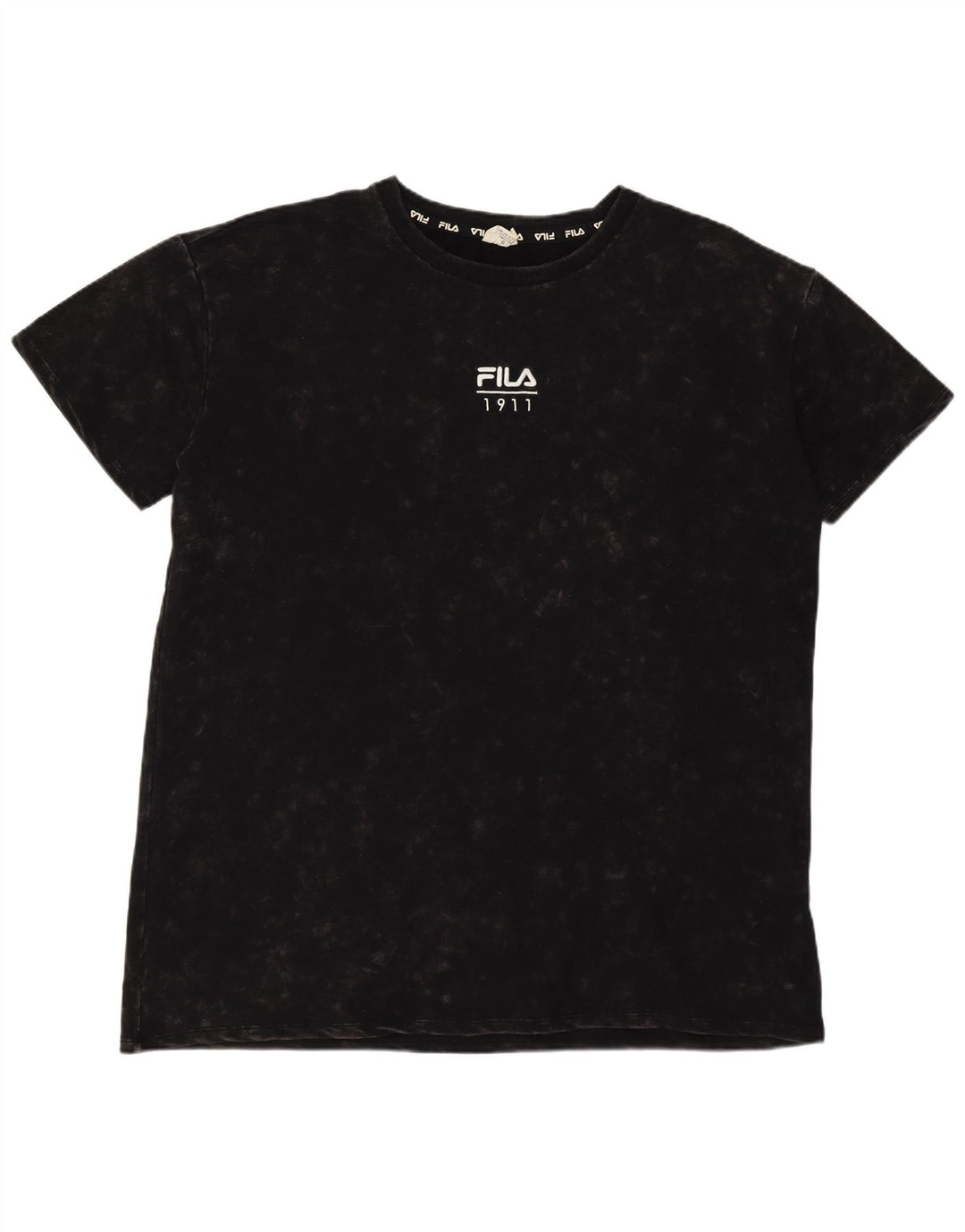 Fila Herren T-Shirt Top 2XL Schwarz Tie Dye Baumwolle